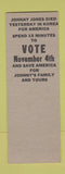 Matchbook Cover - Arrowhead Fruit Produce Springfield MA Vote SAMPLE