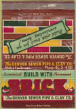 Matchbook Cover - Denver Sewer Pipe CO POOR 40 Strike