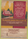 Matchbook Cover - Denver Sewer Pipe CO POOR 40 Strike
