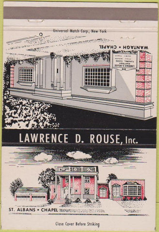Matchbook Cover - Rouse Funeral Chapel ST Albans Wantagh LI NY 40 Strike