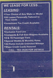 Matchbook Cover - Ford Leasing Rental Latham NY 40 Strike