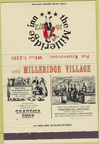 Matchbook Cover - Milleridge Inn Jericho LI NY 40 Strike