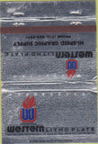 Matchbook Cover - Western Litho Plate St Louis MO 40 Strike