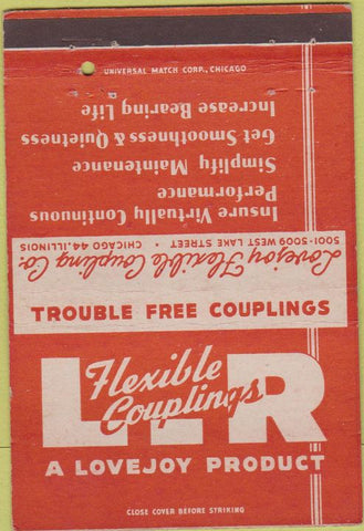 Matchbook Cover - L-R Couplings Chicago IL 40 Strike