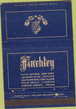 Matchbook Cover - Finchley men's clothes NYC Chicago  40 Strike