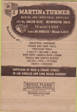 Matchbook Cover - Martin Turner Marine Supply Wilmington CA 40 Strike