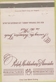 Matchbook Cover - Mecklenburg auto supply Los Angeles CA 40 Strike