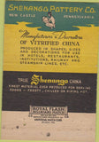 Matchbook Cover - Shenango China San Diego CA dishes 40 Strike