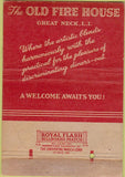 Matchbook Cover - Old Fire House Great Neck LI WEAR 40 Strike
