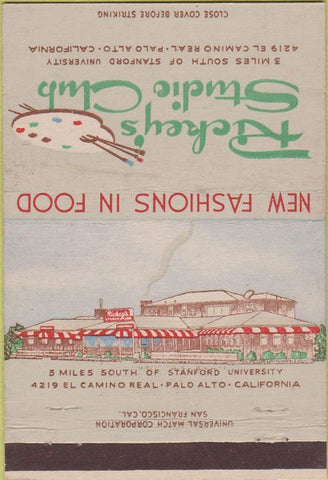 Matchbook Cover - Rickey's Stuido Club Palo Alton CA 40 Strike