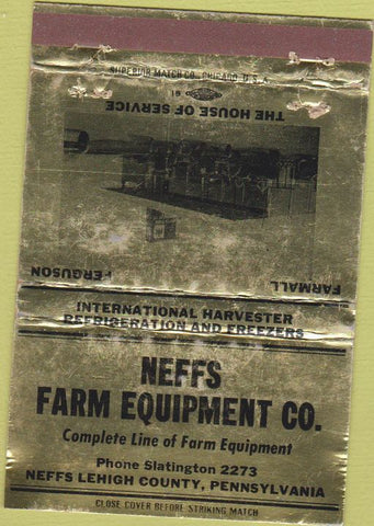 Matchbook Cover - Neff Farm Equpment Ferguson tractors PA WEAR 40 Strike