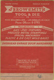 Matchbook Cover - Arrowsmith Tool Die Los Angeles CA marlin 40 Strike