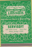 Matchbook Cover - Servisoft Water Softener Santa Cruz CA 40 Strike