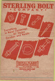 Matchbook Cover - Sterling Bolt Co Chicago IL 40 Strike