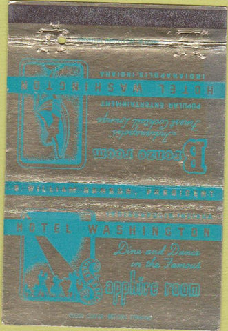 Matchbook Cover - Hotel Washington Indianapolis IN girlie 40 Strike