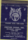 Matchbook Cover - Empire Chinese Restaurant Allentown PA WEAR 40 Strike