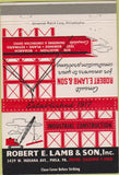 Matchbook Cover - Lamb and Son Construction Philadelphia PA 40 Strike