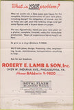Matchbook Cover - Lamb and Son Construction Philadelphia PA 40 Strike
