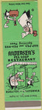 Matchbook Cover - Andersen's Pea Soup Restaurant Buellton CA