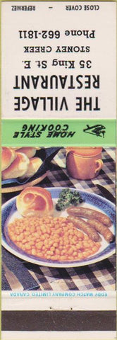 Matchbook Cover - Village Restaurant Stoney Creek Canada