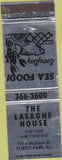 Matchbook Cover - Lasagne House Forest Park IL