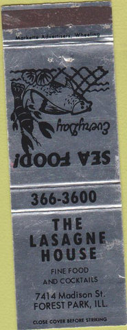 Matchbook Cover - Lasagne House Forest Park IL