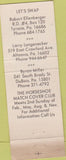 Matchbook Cover - Horseshoe Curve Match Club PA pinup WEAR