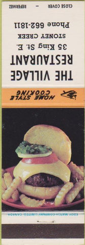 Matchbook Cover - Village Restaurant Stoney Creek Canada