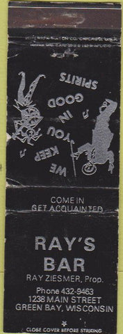 Matchbook Cover - Ray's Bar Green Bay WI WEAR