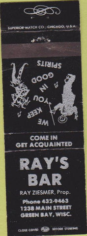Matchbook Cover - Ray's Bar Green Bay WI