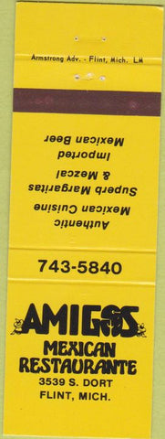 Matchbook Cover - Amgios Mexican Restaurant Flint MI