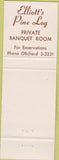 Matchbook Cover - Pine Log Restaurant Skokie IL