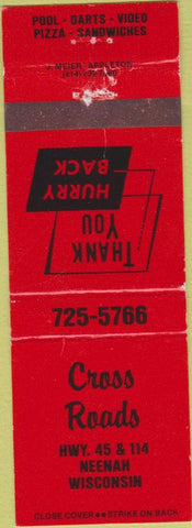 Matchbook Cover - Cross Roads Neenah WI