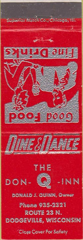 Matchbook Cover - Don Q Inn Dodgeville WI