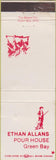 Matchbook Cover - Ehtan Allen Pour House Green Bay WI