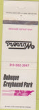 Matchbook Cover - Dubuque Greyhound Park IA