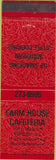 Matchbook Cover - Farm House Cafeteria Cordele GA