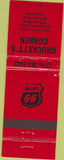 Matchbook Cover - Crockett's Corner gas oil Phillips 66