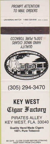 Matchbook Cover - Key West Cigar Factory FL