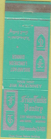 Matchbook Cover - Friar Tuck's Pantry Ann Arbor MI