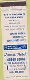 Matchbook Cover - Laurel Notch Motor Lodge Bordertown NJ