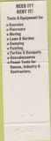 Matchbook Cover - Saloon Beanery feed grain
