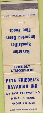 Matchbook Cover - Bavarian Inn Memphis TN WORN