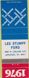 Matchbook Cover - 1976 Ford Les Stumpf Appleton WI