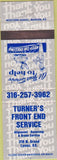 Matchbook Cover - Turner's auto repair Lyons KS