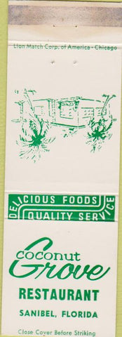 Matchbook Cover - Coconut Grove Restaurant Sanibel FL WEAR