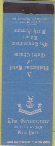 Matchbook Cover - The Grosvenor Hotel New York City