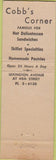 Matchbook Cover - Cobb's Corner New York City