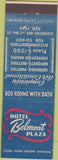 Matchbook Cover - Hotel Belmont Plaza New York City