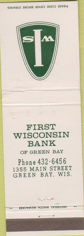 Matchbook Cover - First Wisconsin Bank Green Bay WI